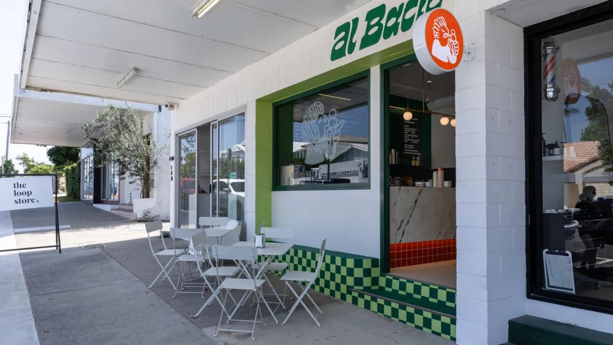 Al Bacio's green-tiled gelato shopfront