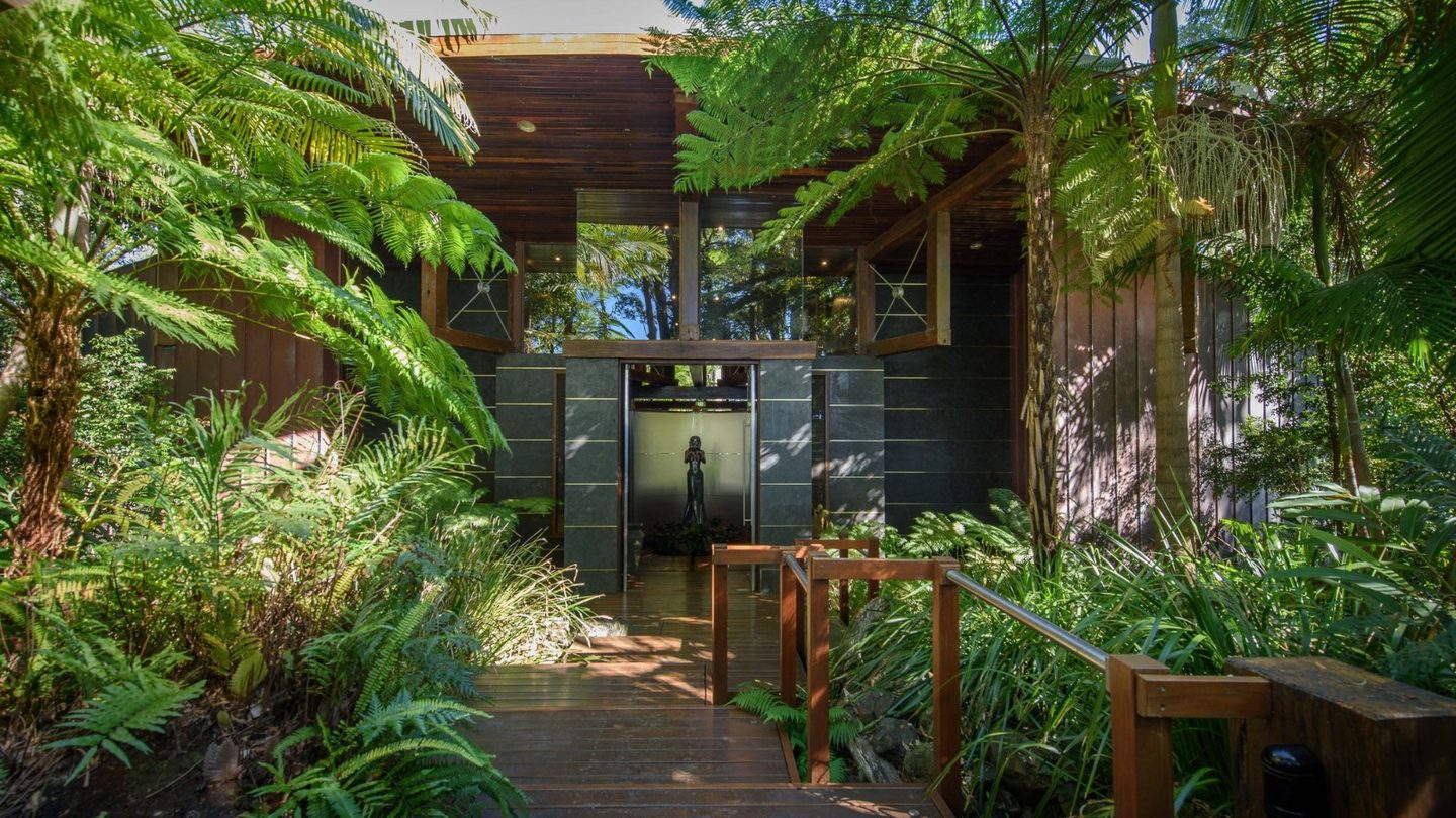 A rainforest boardwalk leading to the spa at Gwinganna