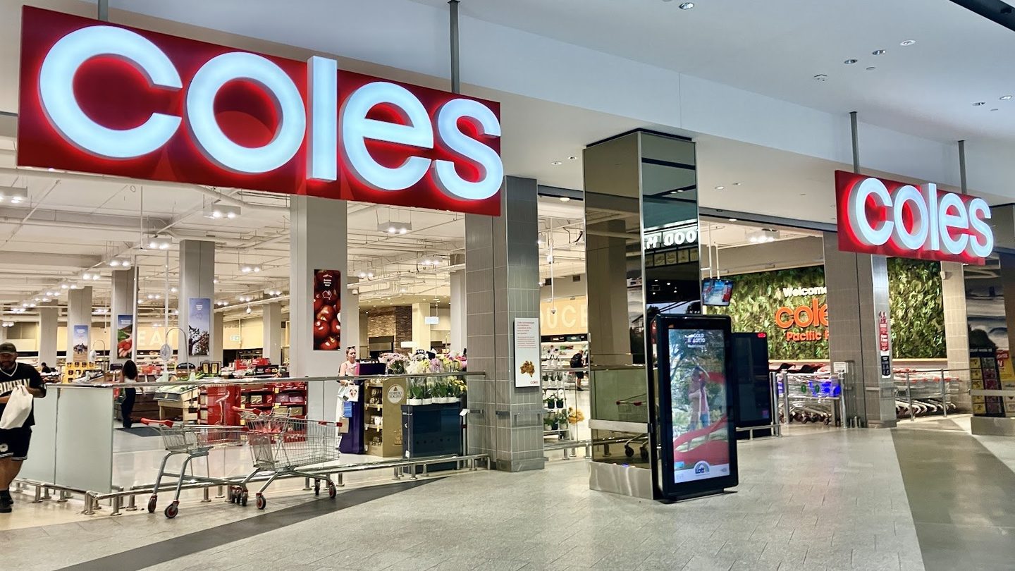 The Coles entrance at Pacific Fair