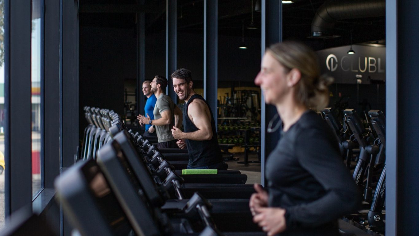 Members on the cardio machines at Club Lime