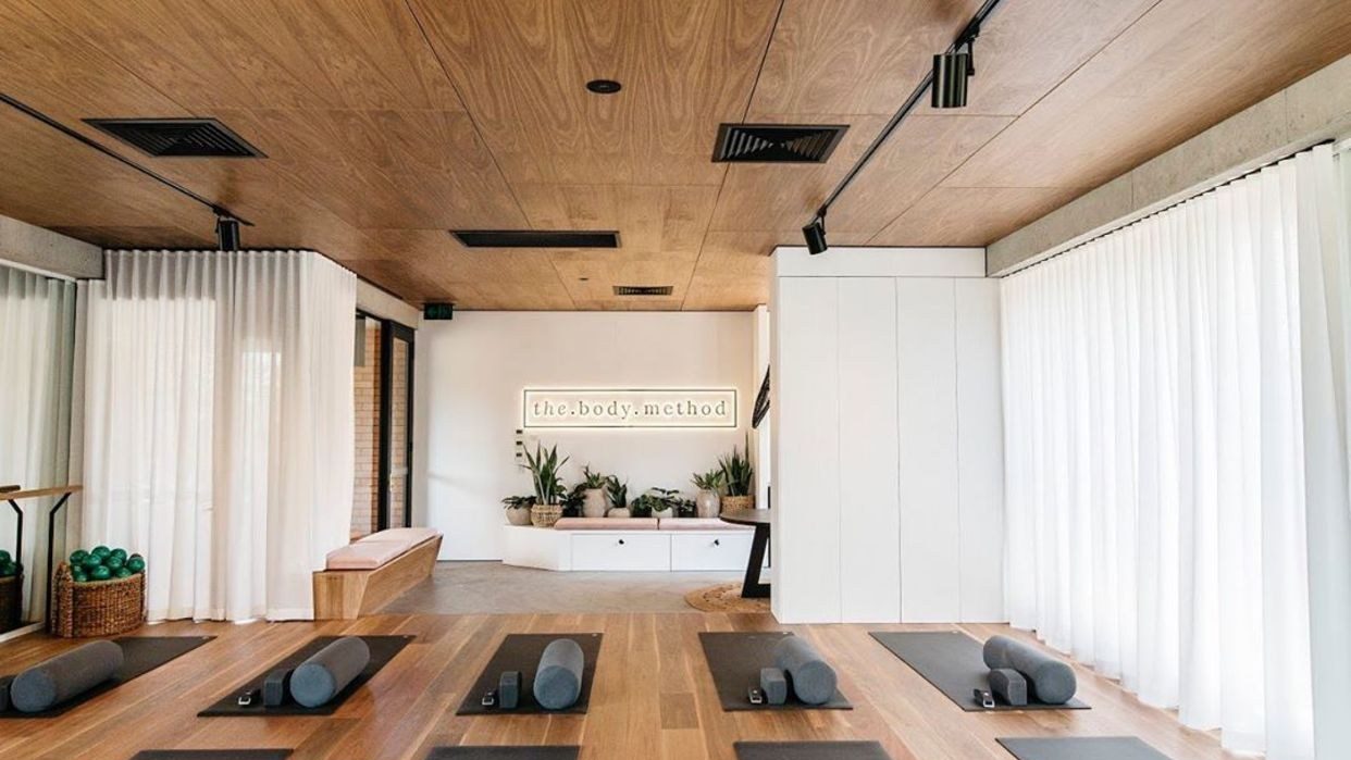 Mats laid out in the light timber studio at The Body Method
