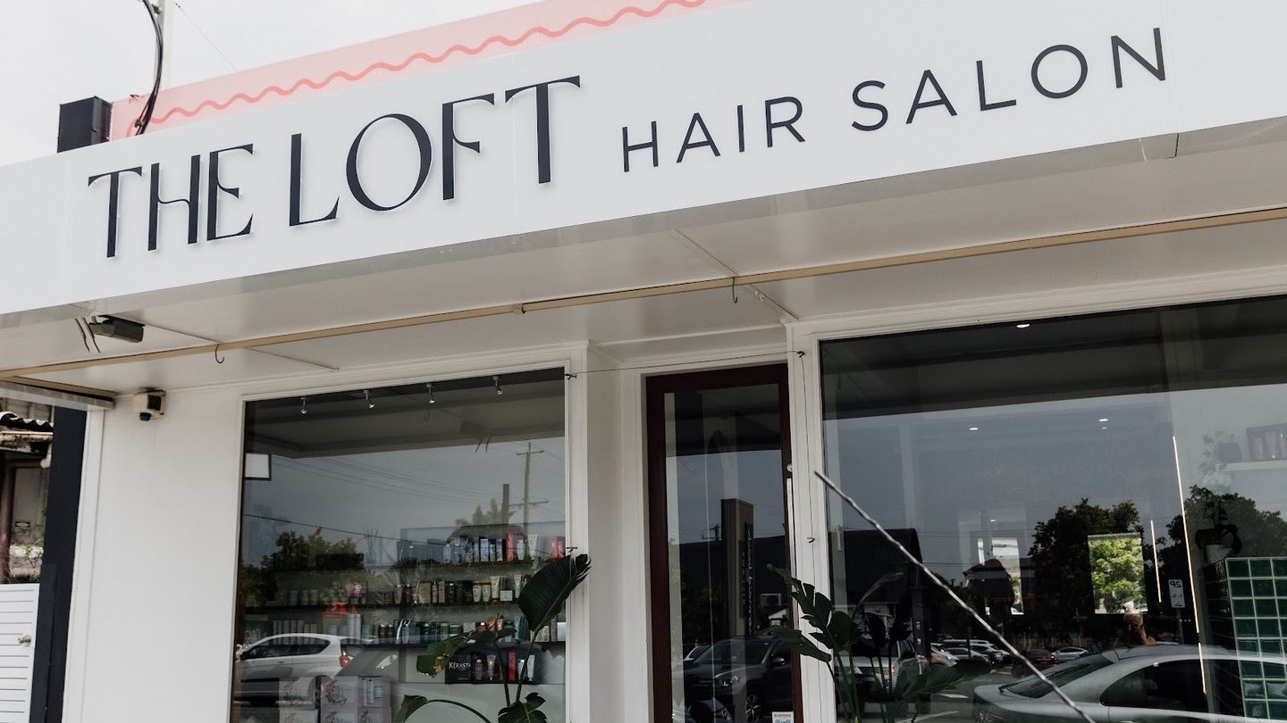 The Loft Hair Salon sign above the shopfront