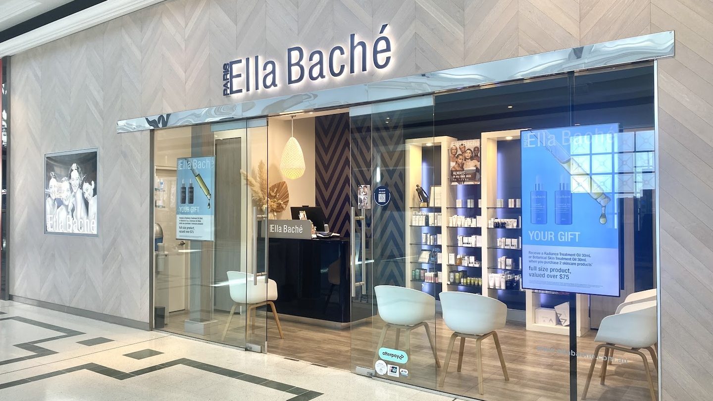 The Ella Baché salon front at Pacific Fair